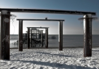 pier through snow